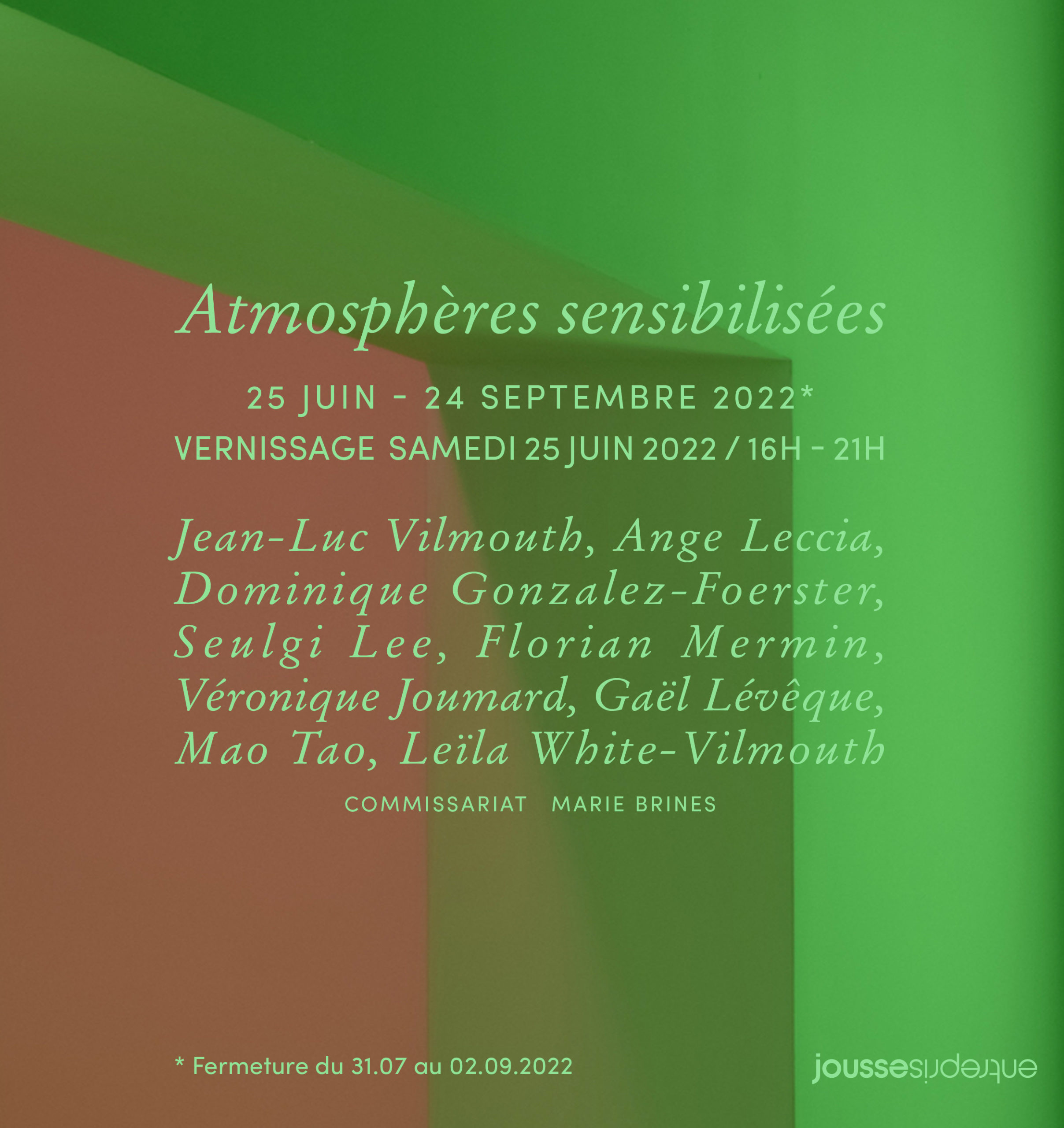 Atmosphères sensibilisées - JOUSSE